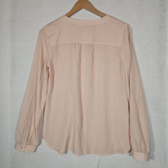 Ann Taylor Loft Light Blush Pink Button Up Blouse - Picture 8 of 8